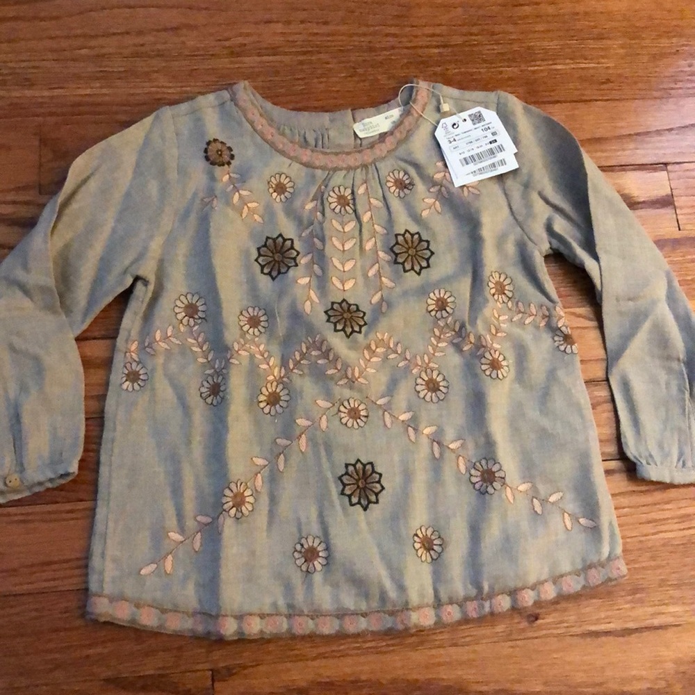 Zara Baby Girls Embroidered Blouse